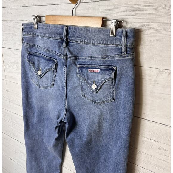Hudson Jeans Womens Size 14 Blue Denim Straight Leg Back Flap Pockets Stretch - Picture 14 of 16